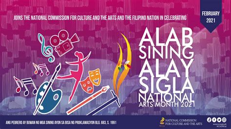 alab sining alay sigla poster|NCCA announces theme for National Arts Month 2021 .